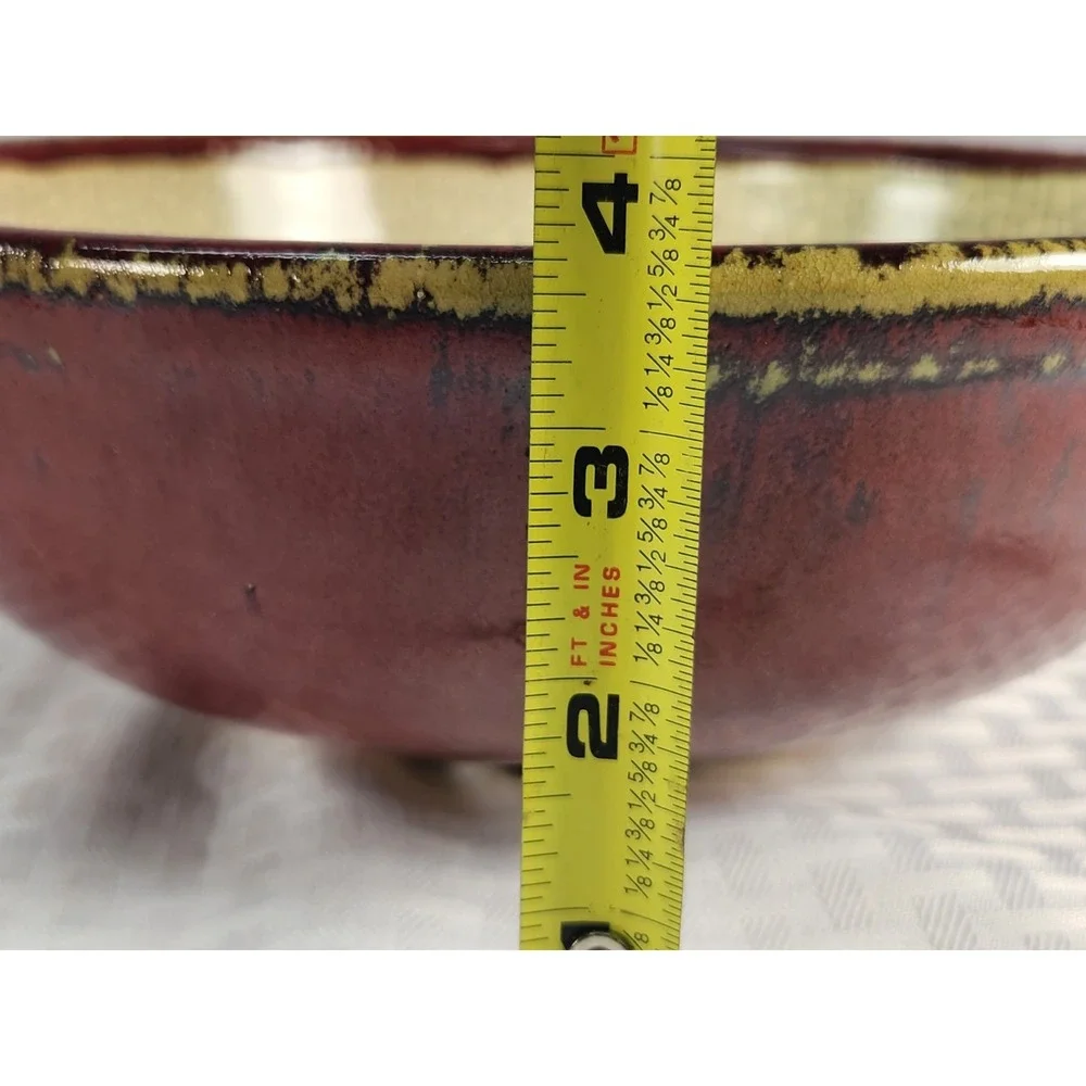 PIER 1 Stoneware Crackle Large Serving Bowl / Decor 10 1/4